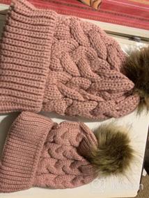 img 6 attached to Зимняя семейная мода: Набор шапок из вязаного материала для родителей и ребенка в двух частях