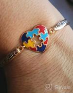 img 1 attached to Autism Awareness Bracelet: LQRI - Autism Puzzle Piece Charm Jewelry Gift for Autistic Children, Teachers, Moms - Symbolizing My Voice, My Heart review by Cedric Edwards