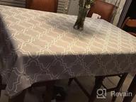 img 1 attached to Chic & Durable 60 X 102-Inch Grey Printed Tablecloth For Rectangle Tables - Ideal 6 Foot Table Cover! review by Jamonte Hamilton