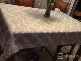 img 8 attached to Chic & Durable 60 X 102-Inch Grey Printed Tablecloth For Rectangle Tables - Ideal 6 Foot Table Cover!