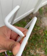 img 1 attached to JOYSEUS 2 Pack Vinyl Fence Hooks, 5 X 10 Inches Durable White Powder Coated Steel Fence Hanger For Light, Hanging Plants, Bird Feeders, Lights, Pool Equipment… review by Melissa Dallich