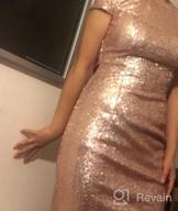 img 1 attached to Glittery Rose Gold Sequins Prom Bridesmaid Dress: Women'S Long Evening Gown For Formal Events By MisShow review by Derick Carpenter