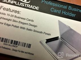 img 5 attached to Stylish And Compact Stainless Steel Business Card Holder - Holds 18 Cards In Your Pocket