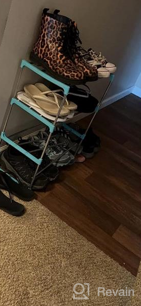 img 1 attached to Xerhnan 3-Tier Stackable Small Shoe Rack: Lightweight Storage For Entryway, Hallway & Closet (Black) review by Tracy Meyer