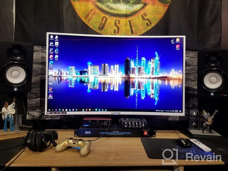 img 1 attached to 💠 Sceptre C408B QWN168W: 38.5-inch Curved Class DisplayPort with 2560X1440P Resolution, 165Hz Refresh Rate, Frameless Design, Blue Light Filter, Height Adjustment, Built-In Speakers, HDMI, and HD Connectivity review by Jake Cleveland