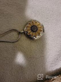 img 5 attached to Настраиваемое ожерелье-медальон в виде сердца с выгравированным текстом - винтажные плавающие медальоны с фотопамятью для женщин и девочек с двумя фотографиями