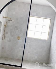 img 6 attached to Experience Total Bliss With TRUSTMI'S 12-Inch Luxury Shower System In Brushed Brass Gold Finish With Pressure Balanced Valve And Rainfall/Handheld Showerhead Set