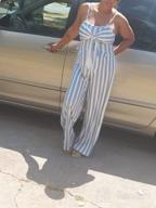 img 1 attached to Women'S Sexy Striped Jumpsuit With Tie Bowknot - SheKiss Summer Rompers review by Lex Ismael