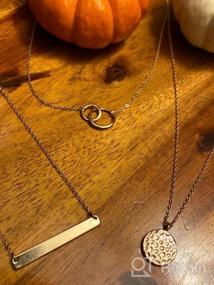 img 8 attached to Изящные и ручной работы: ошельмированные ожерелья, покрытые золотом 14K, для женщин с дизайном луны на монете