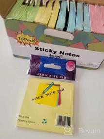 img 6 attached to Organize Your Life With 1600 Easy-To-Post Self-Stick Notes: 16 Pads Of 3X3 Inch Sticky Notes In Assorted Colors For Study, Work, And Daily Life - 100 Sheets Per Pad