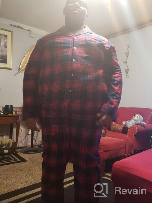 img 1 attached to Cotton Plaid Sleepwear Men's Pajamas by Latuza review by Seth Wood