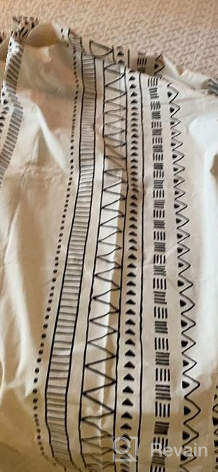 img 1 attached to Boho Cotton Linen Tassel Curtains For Bedroom, Geometric Semi-Blackout Print Farmhouse Bohemian Window Drapes With Rod Pocket For Living Room - ARTBECK (1 Panel) review by Joey Pritchard