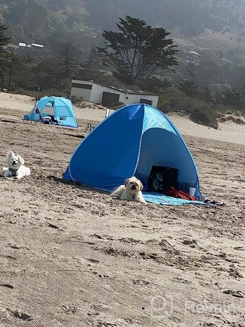 img 1 attached to Stay Cool And Protected On The Beach With The ICorer Automatic Pop Up Sun Shelter Tent review by Khaled Ribeiro