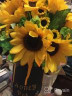 img 1 attached to 2 Pack Lvydec Artificial Sunflower Bouquet - Brighten Home Decor With Fake Yellow Flowers For Weddings & More! review by Larkeese Casiano