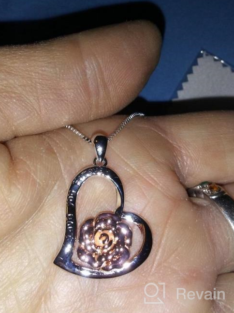 img 1 attached to Show Your Love With Sterling Silver Rose Flower Set In Rose Gold - Perfect Gift For Her review by Bryan Crayton