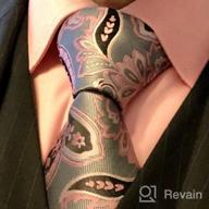 img 1 attached to Classic Floral Paisley Ties For Men - Extra Long Silk Necktie And Pocket Square Handkerchief Set For Formal Weddings review by Ryan Noble