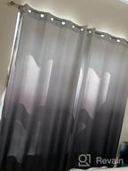 img 1 attached to Yakamok Blue And Greyish White Thickening Polyester Ombre Curtains, Light Blocking Gradient Color Curtains, Room Darkening Grommet Window Drapes For Living Room/Bedroom (2 Panels, 52X84 Inch) review by Sal Mattocks