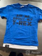 img 1 attached to Kids' Funny Dinosaur T-Shirt with 🦕 Trex Flip Graphic Print - Perfect for Youth! review by Steven Harper