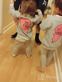 img 8 attached to ❤️ Fleece Jacket for Toddler Girls and Boys: Long Sleeve Outerwear with Best Friend Heart Print
