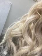 img 1 attached to Sunny 16Inch Blonde #60 Real Human Hair Sew In Weft Extensions Double Thick End 100G Bundle Platinum Blonde review by Drew Cage