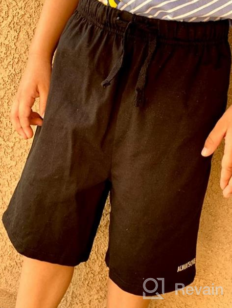 img 1 attached to 🩳 Cotton Drawstring Athletic Shorts for Boys - ALWAYSONE Boys' Clothing review by Stephen Cooper