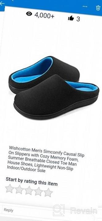 img 1 attached to Wishcotton Men'S Simcomfy Casual Slip On Slippers With Cozy Memory Foam, Summer Breathable Closed Toe Man House Shoes, Lightweight Non-Slip Indoor/Outdoor Sole review by Adewole Sherman