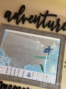 img 7 attached to Newverest Scratch Off Map Of The USA - для детей и взрослых, плакат с картой путешествия премиум-класса подходит для рамки 24 X 17 дюймов - с 50 карточками животных, инструментами для царапин, сумкой для хранения и подарочной трубкой