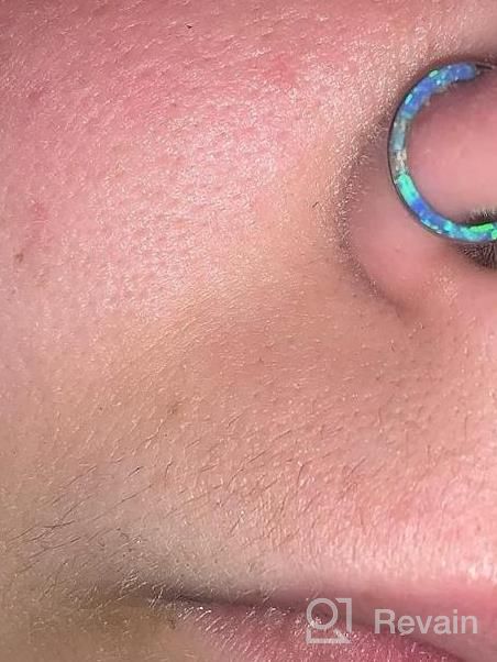 img 1 attached to Opulent 16G Opal CZ Hinged Nose, Cartilage, Helix, Tragus & Septum Clicker Ring Made Of 316L Surgical Steel In 8Mm & 10Mm Sizes By Longbeauty review by Mike Hernandez