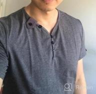 img 1 attached to Aiyino Men'S V-Neck Cardigan Short Sleeve T-Shirt With Button Cuffs review by Joshua Huan