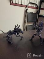 img 1 attached to Handmade Alien Vs. Predator Inspired Steel Art - KALIFANO Mini Xenomorph Recycled Metal Sculpture From Scrap Metal, One Of A Kind review by Brittany Jones