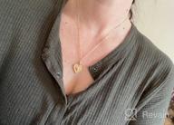 img 1 attached to IEFSHINY Heart Initial Necklace: Handmade 14K Gold Filled Pendant for Women 🎁 - Engraved Dainty Alphabet Monogram Necklaces; Perfect Jewelry Gift for Women and Teen Girls review by Bob Maldonado