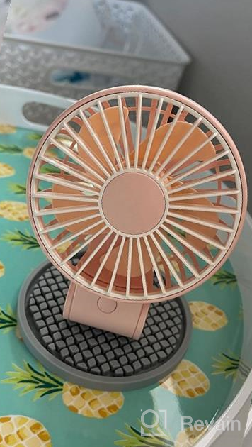 img 1 attached to USB Rechargeable Portable Handheld Mini Fan, 3 Speed Foldable Desk Fan With Battery Operated Hanging Personal Fan For Home Office Indoor And Outdoor Travel review by Elijah Harvey