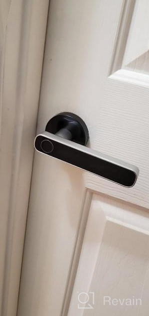 img 1 attached to HARFO L1 Series Fingerprint Electric Door Lock, Keyless Door Lock, Biometric Keyless Entry Door Handle, Perfect For Office & Home (Aged Bronze) review by Adam Cooper