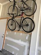 img 1 attached to Wall Mount Bicycle Rack For Garage - Qualward Bike Hanger Cycling Pedal Storage Stand. review by William Turner