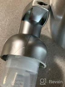 img 5 attached to MDesign Современная металлическая алюминиевая бутылка-дозатор для пенообразователя мыла для столешницы кухонной раковины, туалетного столика в ванной комнате, подсобного помещения / прачечной, гаража - экономия на мыле - коллекция Linn - упаковка 4 - матовый / серебристый