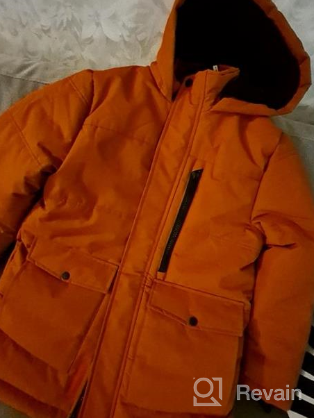 img 1 attached to 🧥 Stylish Perry Ellis Taslon Stadium Cinnamon Boys' Jackets & Coats for Trendy Kids review by Brandon Hunter