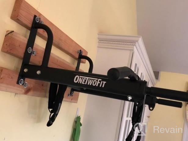 img 1 attached to ONETWOFIT OT103 Wall Mounted Pull Up Bar - 6-Hole Design, 440 Lbs Max Weight Capacity For Indoor/Outdoor Use review by Bobby Valadez