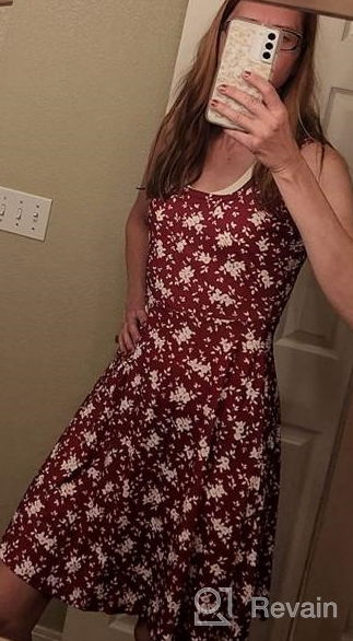 img 1 attached to Women'S Sleeveless Midi Dress Casual Flared Tank FENSACE Dress review by Jay Brock