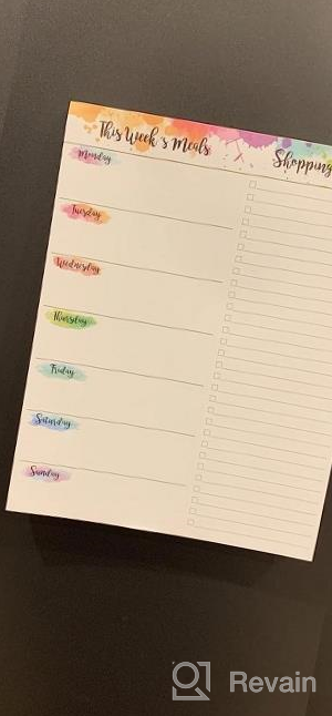 img 1 attached to 52-Week Magnetic Meal Planner Notepad With Grocery List - 7" X 9", Tear Off Shopping List, Refrigerator Door Hanging Food Organizer review by Melvin Boss