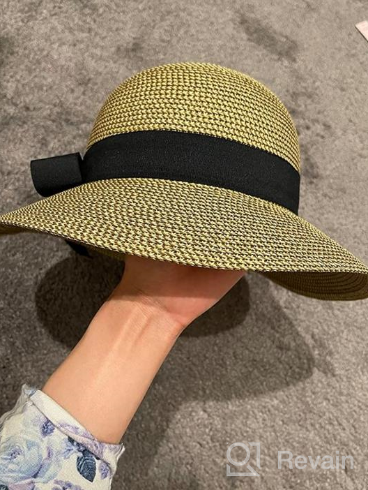 img 1 attached to Packable Large Brim Straw Sun Hat For Women With UV Protection - Ideal Women'S Sun Hat For Outdoor Activities review by Jonathan Partridge