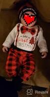 img 1 attached to My First Christmas Gentleman Outfit For Infant Baby Boy - Red Plaid Pants & Hat Clothes Set review by Patricia Rubio