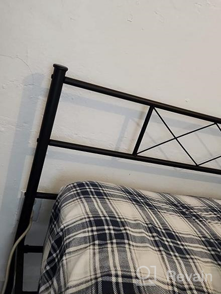 img 1 attached to VECELO Twin Metal Platform Bed Frame With Headboard & Footboard: Sturdy, Easy-To-Assemble Mattress Foundation For Firm Support In Sleek Black Finish review by Jesse Francilme