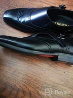 картинка 1 прикреплена к отзыву 💼 Premium Quality FRASOICUS Wingtip Leather Shoes for Men - Size 10 от Mario Hinton