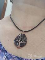 картинка 1 прикреплена к отзыву Amethyst Opal Tree Of Life Pendant Necklace Copper Wire Wrapped Gemstone Healing Chakra Necklace Choker 18 Inches от Tony Beale