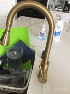 img 1 attached to Brushed Gold TRUSTMI Single Handle Pull Down Kitchen Faucet With 10 Inch Deck Plate review by Warrick Batebi