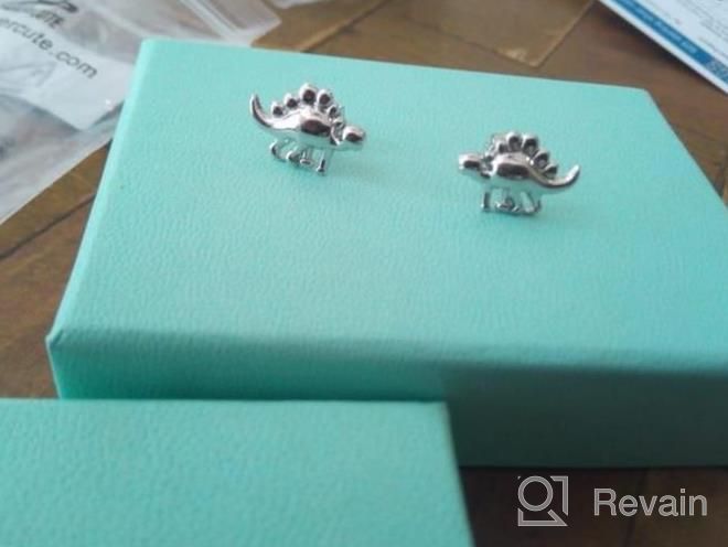 img 1 attached to Solid Sterling Silver Animal Earrings: Cute Pig, Panda, Dog, And Cat Studs With 'Kiss Me Hug Me' Message And 3D Kitten Design review by Mike Sutherland