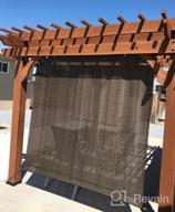 img 1 attached to TANG Sunshades Depot Exterior Roller Shade Roll Up Shade For Patio Deck Porch Pergola Balcony Backyard Patio Or Other Outdoor Spaces Blinds Light Filtering Block 90% UV Rays 7’ W X 6’ L Brown review by Sergey Chodavarapu