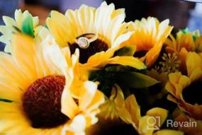 img 5 attached to Breathtaking HiiARug Sunflower & Rose Wedding Bouquets In Burnt Orange & Burgundy Shades!