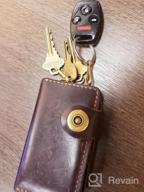 img 1 attached to Leather Keychain Card Holder Wallet Gift - Ancicraft Key Case review by Scott Adaymiln