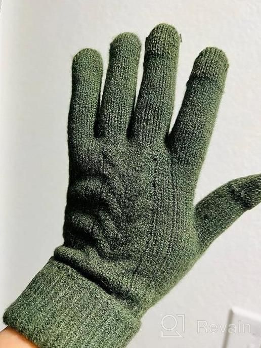 img 1 attached to Achiou Women'S Winter Gloves - Soft Knit Touch Screen Texting Glove With Warm Fleece Lining review by Lynn Cook